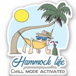 Hammock Life Chill Mode aktiviert lustigen Cartoon Aufkleber