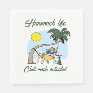 Hammock Life Chill Mode aktiviert lustigen Cartoon Serviette
