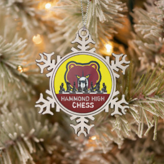 HAMMOND HIGH CHESS Snowflake Gerahmte Ornament