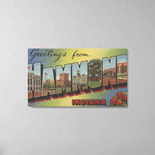 Hammond, Indiana - große Buchstabe-Szenen Leinwanddruck