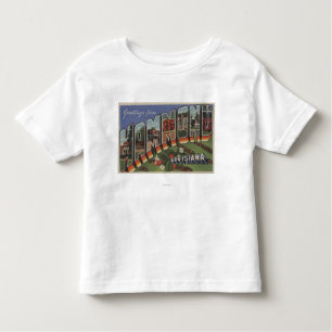 Hammond, Louisiana - große Buchstabe-Szenen Kleinkind T-shirt