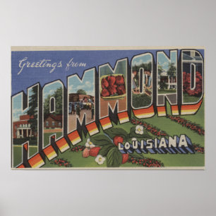Hammond, Louisiana - Große Buchstabenszenen Poster