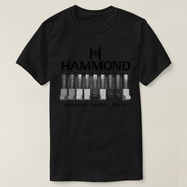 Hammond-Organlogo und Grafik Klassisches T-Shirt (Design vorne)