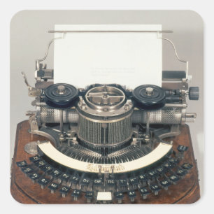 Hammond Schreibmaschine mit der idealen Tastatur Quadratischer Aufkleber
