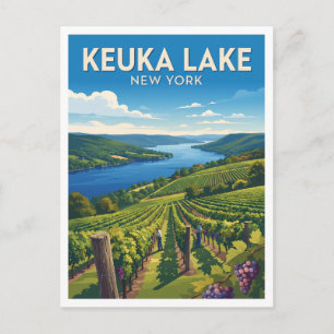 Hammondsport und Keuka Lake Weinland New York Postkarte