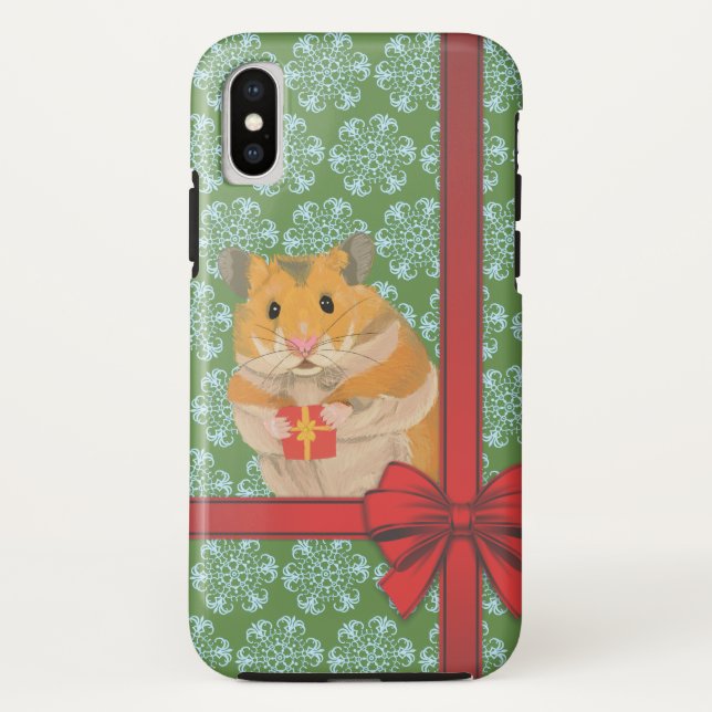 Hammy Christmas Hamster Case-Mate iPhone Hülle (Rückseite)