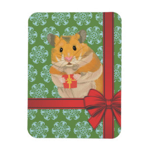 Hammy Christmas Hamster Magnet