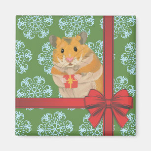 Hammy Christmas Hamster Magnet