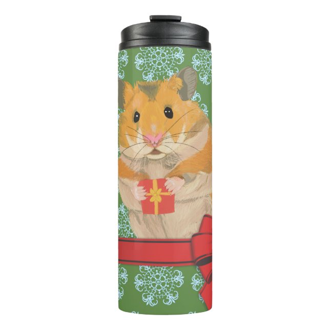 Hammy Christmas Hamster Thermosbecher (Vorderseite)