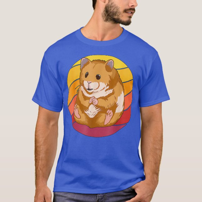 Hammy Retro Sunset Hamster T-Shirt (Vorderseite)