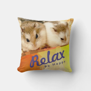 Hammyville - Geo Design des Niedlichen Hamsters Kissen