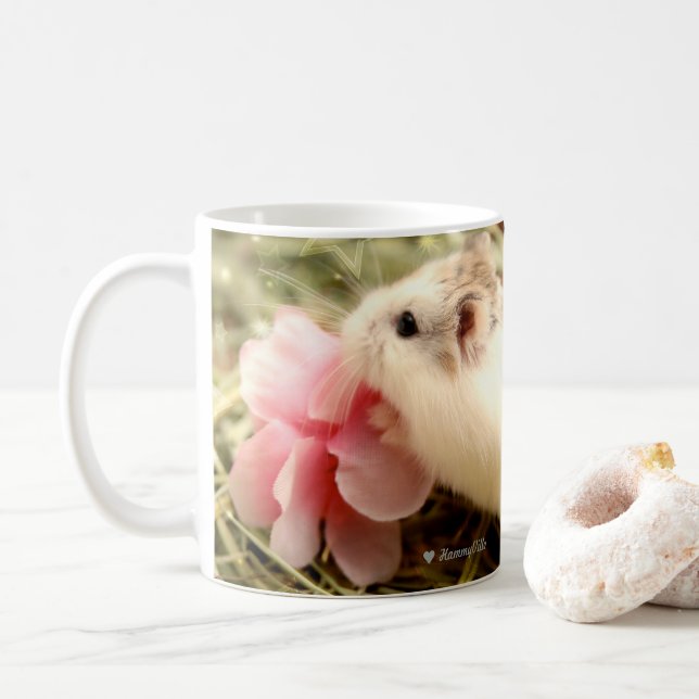 Hammyville - Hamster-Blume Riechen Sie die Rose Tasse (Mit Donut)
