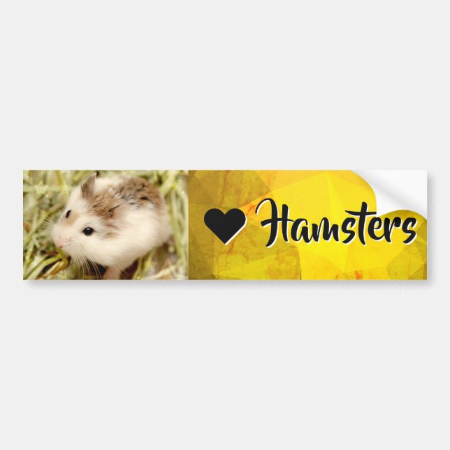 Hammyville - I Liebe Hamster Autoaufkleber (Vorne)