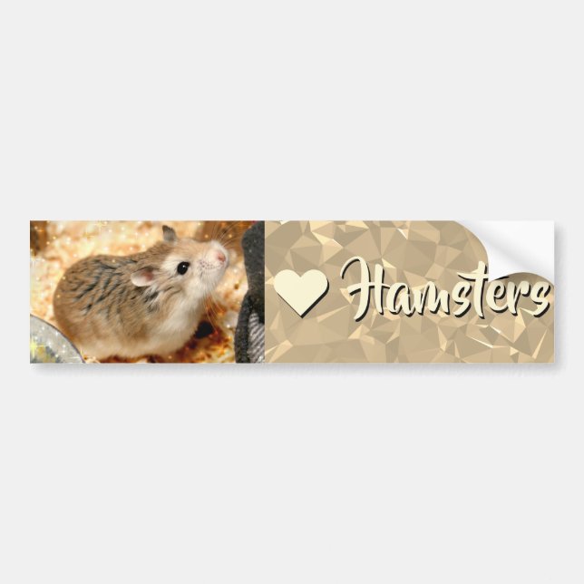 Hammyville - I Liebe Hamster Autoaufkleber (Vorne)