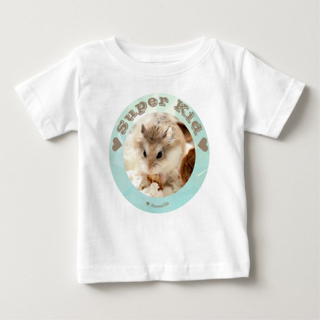 HammyVille - Niedlich Brown White Hamster - Super  Baby T-shirt (Vorderseite)