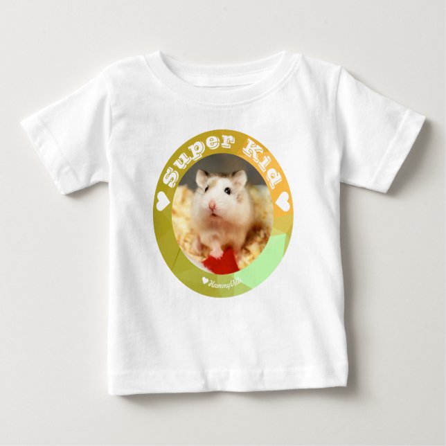 HammyVille - Niedlich Brown White Hamster - Super  Baby T-shirt (Vorderseite)