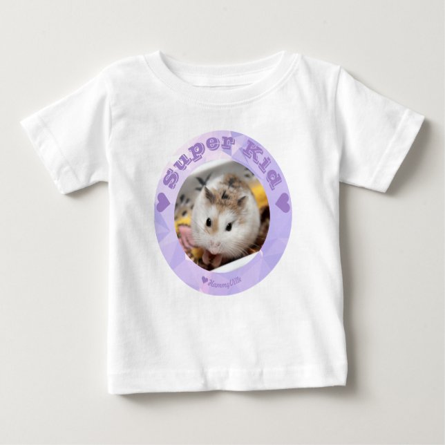 HammyVille - Niedlich Brown White Hamster - Super  Baby T-shirt (Vorderseite)