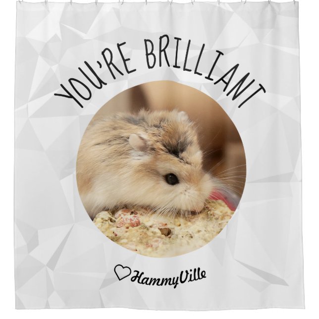 HammyVille - Niedlich Hamster Fresh & Squeeky Clea Duschvorhang (Vorderseite)