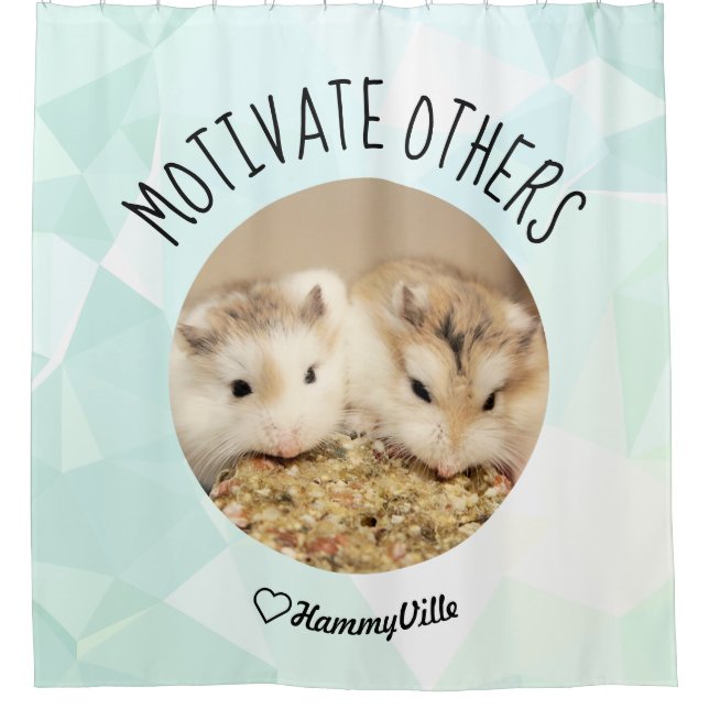 HammyVille - Niedlich Hamster Fresh & Squeeky Clea Duschvorhang (Vorderseite)