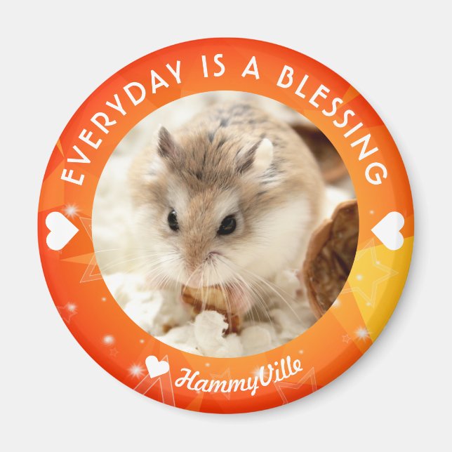 Hammyville - Niedlich Robo Hamster Magnet (Vorne)