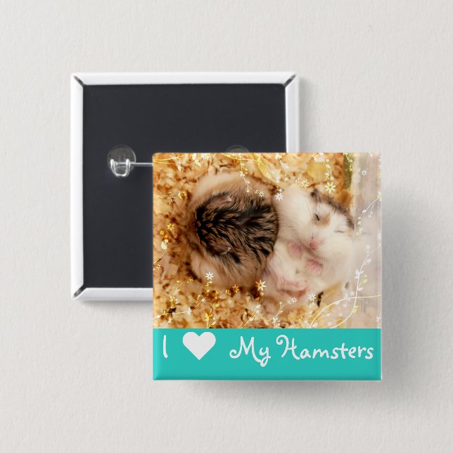 Hammyville - Niedliche Hamster Button (Vorne & Hinten)