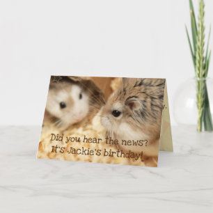 Hammyville - Niedliche Hamster Happy Birthday Card Karte