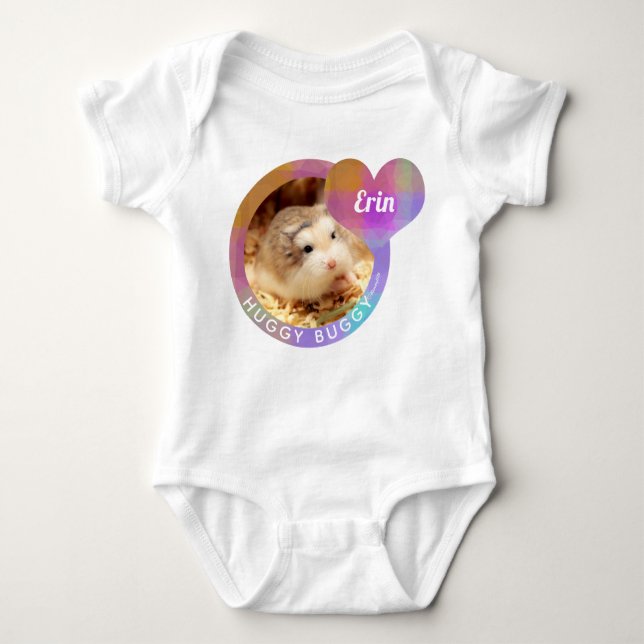 HammyVille - Niedliche Hamster Herzhäuggie Buggy Baby Strampler (Vorderseite)