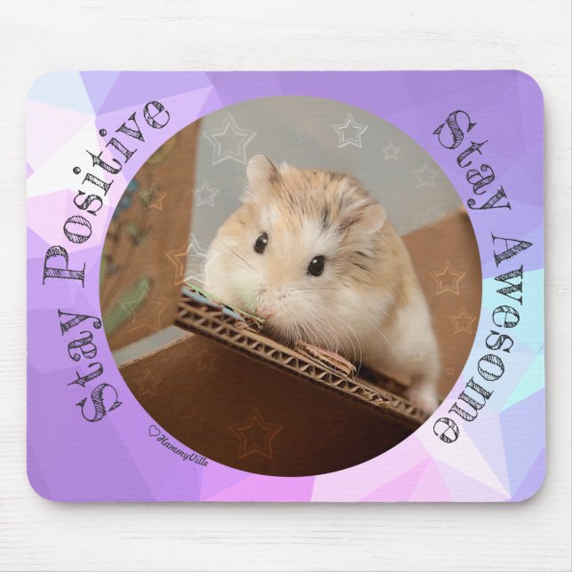 HammyVille - Niedlicher Hamster Bleibe Phantastisc Mousepad (Vorne)