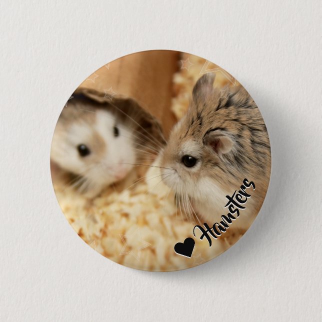 Hammyville - Niedlicher Hamster Button (Vorderseite)