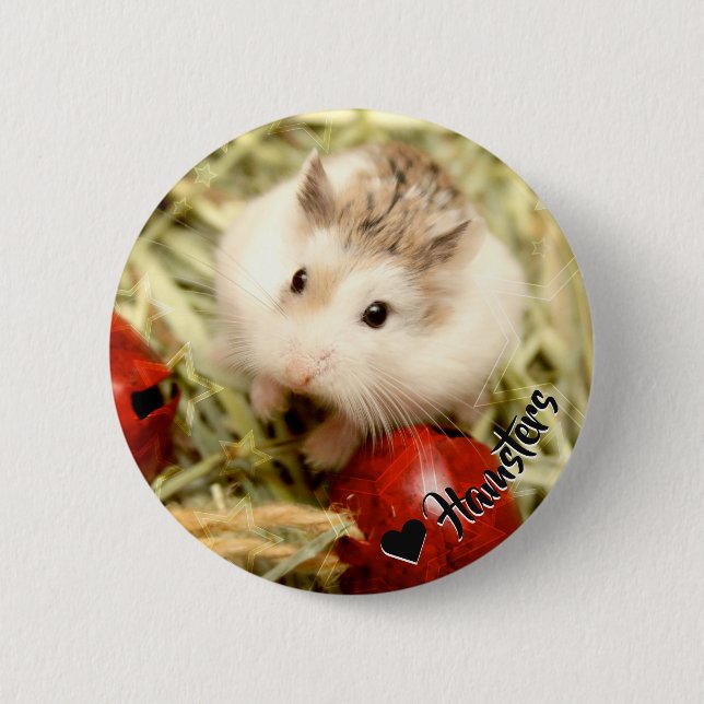 Hammyville - Niedlicher Hamster Button (Vorderseite)
