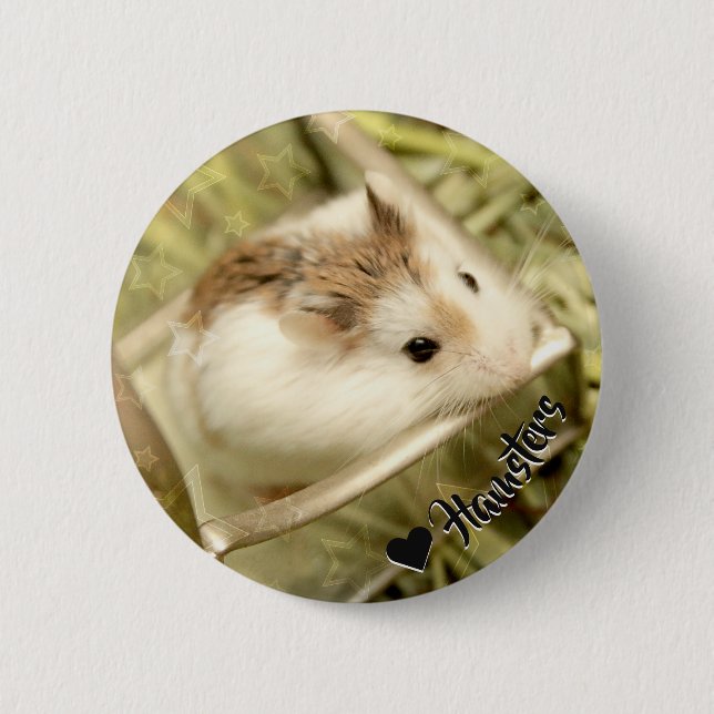 Hammyville - Niedlicher Hamster Button (Vorderseite)