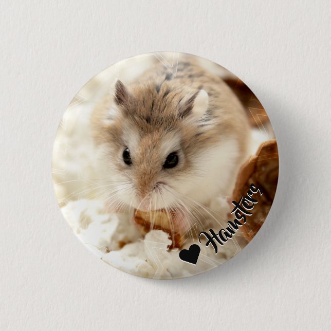 Hammyville - Niedlicher Hamster Button (Vorderseite)