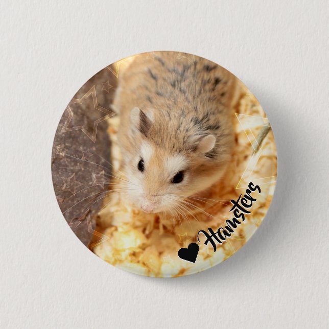 Hammyville - Niedlicher Hamster Button (Vorderseite)