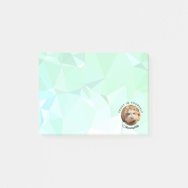 HammyVille - Niedlicher Hamster mit Motivierend Zi Post-it Klebezettel (Vorderseite)