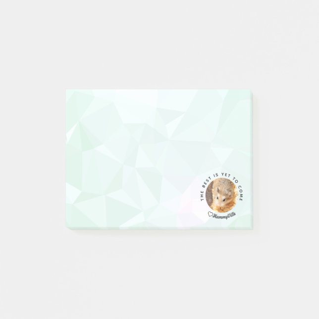 HammyVille - Niedlicher Hamster mit Motivierend Zi Post-it Klebezettel (Vorderseite)