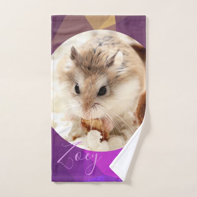 HammyVille - Niedlicher Robo Hamster - Kundenname Badhandtuch Set (Handtuch)