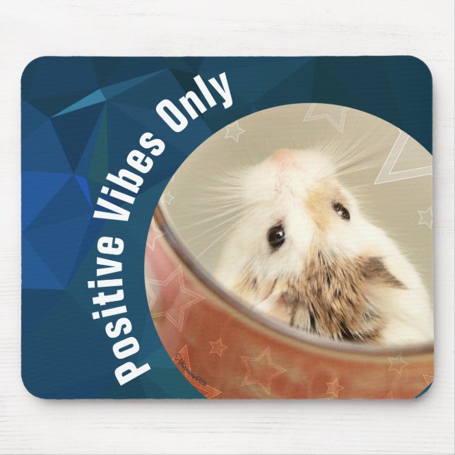HammyVille - Nur Niedliche Hamster Positive Vibes Mousepad (Vorne)