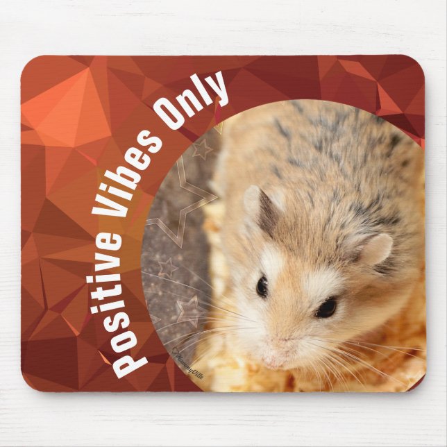 HammyVille - Nur Niedliche Hamster Positive Vibes Mousepad (Vorne)