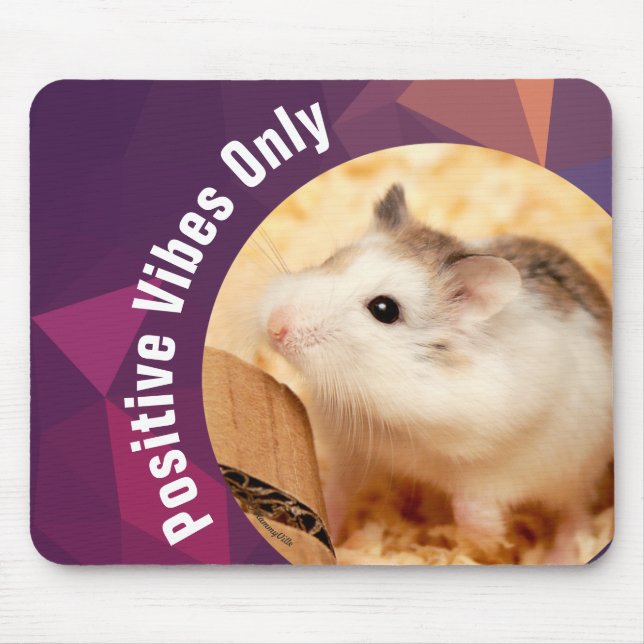 HammyVille - Nur Niedliche Hamster Positive Vibes Mousepad (Vorne)