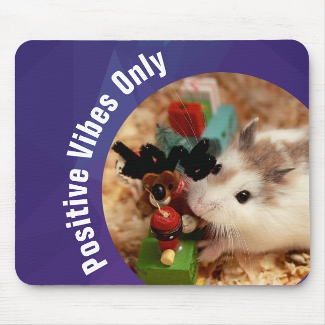 HammyVille - Nur Niedliche Hamster Positive Vibes Mousepad (Vorne)