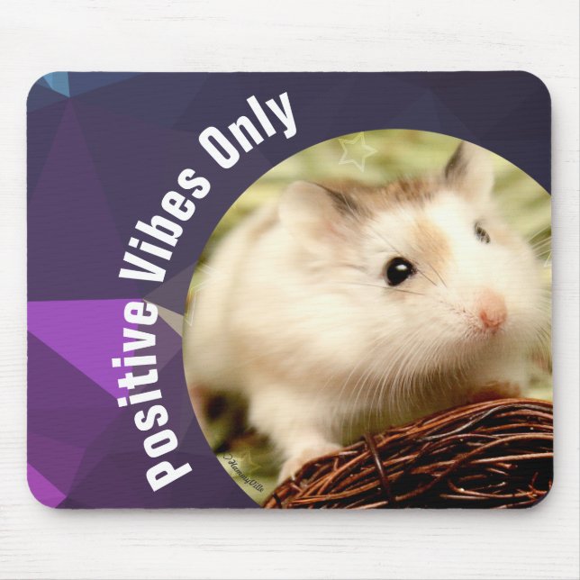 HammyVille - Nur Niedliche Hamster Positive Vibes Mousepad (Vorne)
