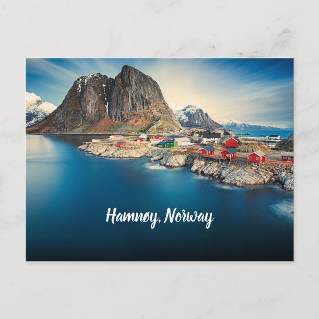 Hamnøy Norwegen stilisiert Postkarte (Vorderseite)
