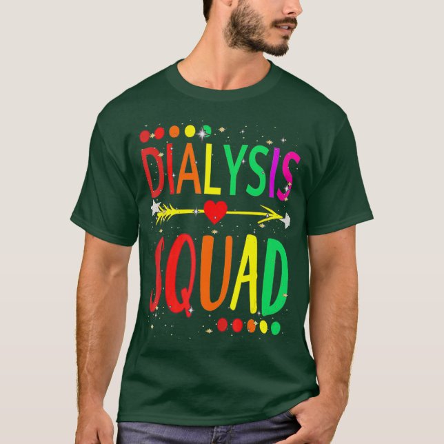 Hämodialyse Squad Dialyse Bewusstsein T-Shirt (Vorderseite)