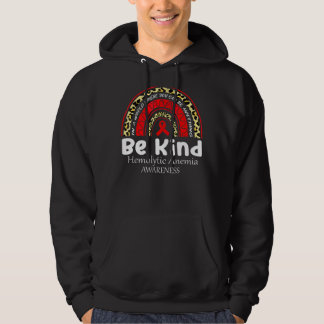 Hämolytische Anämie Bewusstsein Bekind Rainbow Red Hoodie