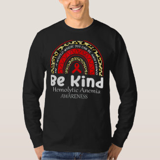 Hämolytische Anämie Bewusstsein Bekind Rainbow Red T-Shirt
