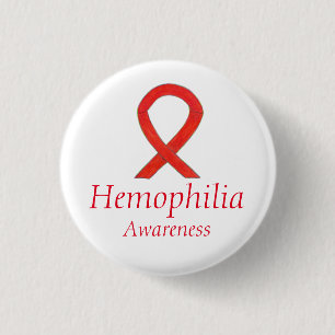 Hämophilie rotes Bewusstsein Ribbon Custom Art Pe Button