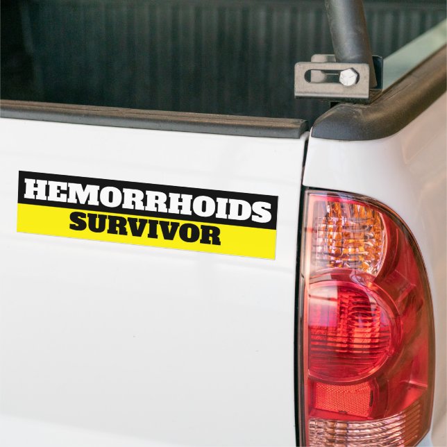 Hämorrhoiden Survivor Autoaufkleber (Auf Lkw)