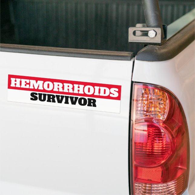 Hämorrhoiden Survivor Autoaufkleber (Auf Lkw)