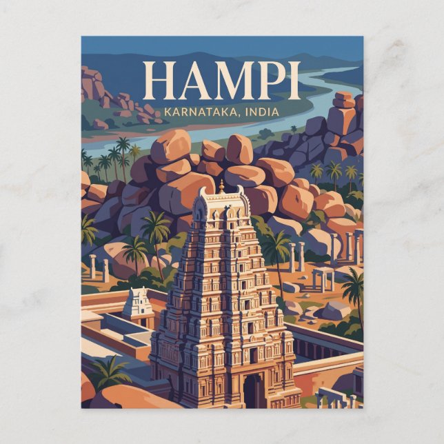 Hampi Indien Postkarte (Vorderseite)