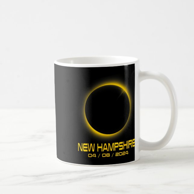 Hampshire Nh Total Solar Eclipse 2024 Kaffeetasse (Rechts)
